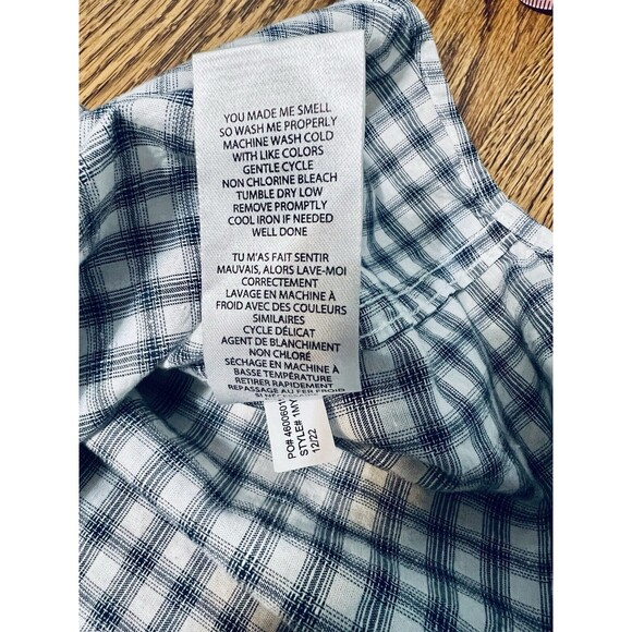 Travis Mathew Mens Size XL White Grey Black Plaid Button Down Short Sleeve Shirt - Picture 9 of 12